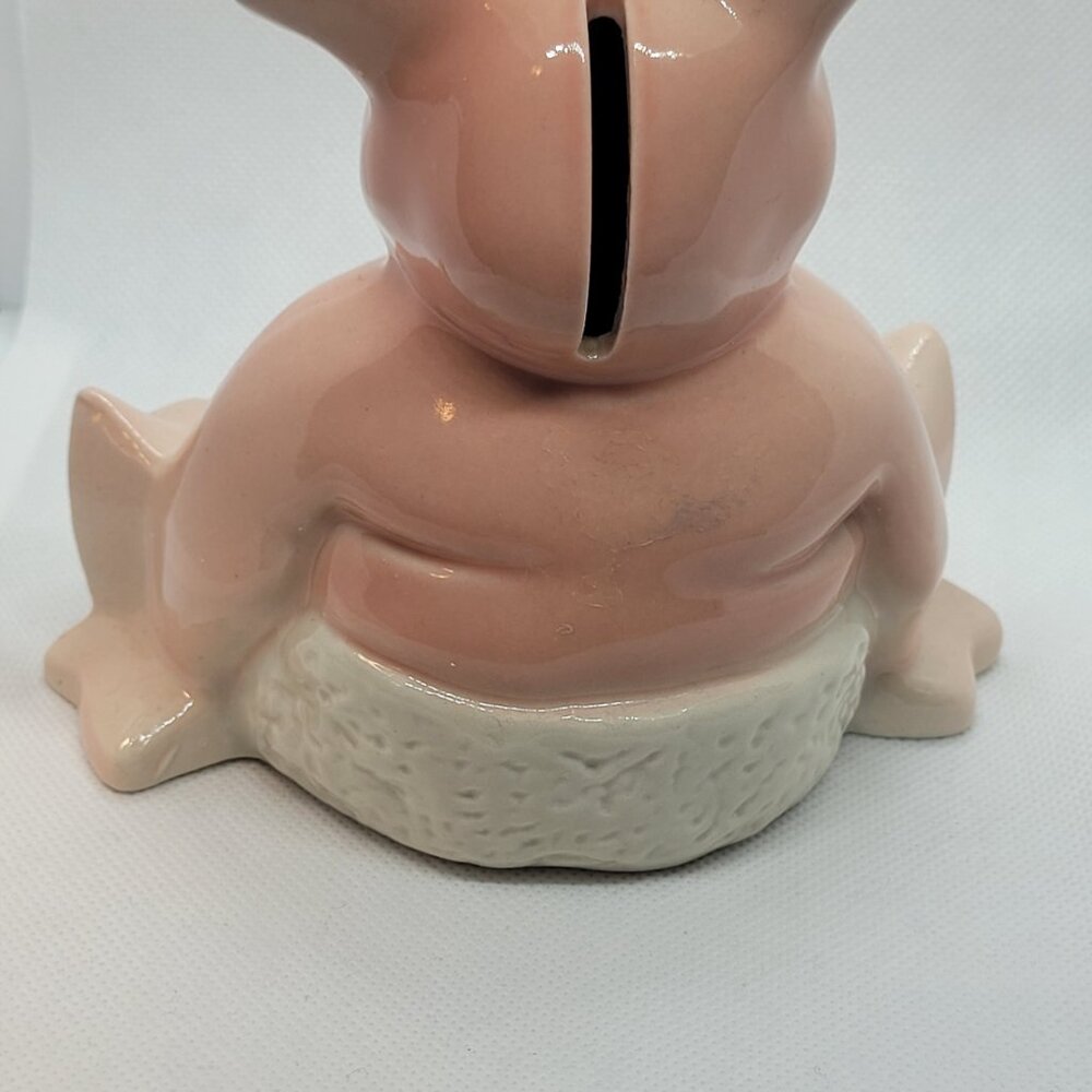 Wade Pottery Woody Baby Pig in Nappy Money Box Piggy Bank 1980s Natwest Bank - Picture 4 of 9